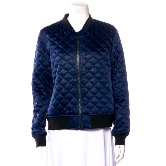 Tory Burch Jackets & Blazers - NWOT Tory Burch Sport Satin Quilted Bomber Jacket size Small